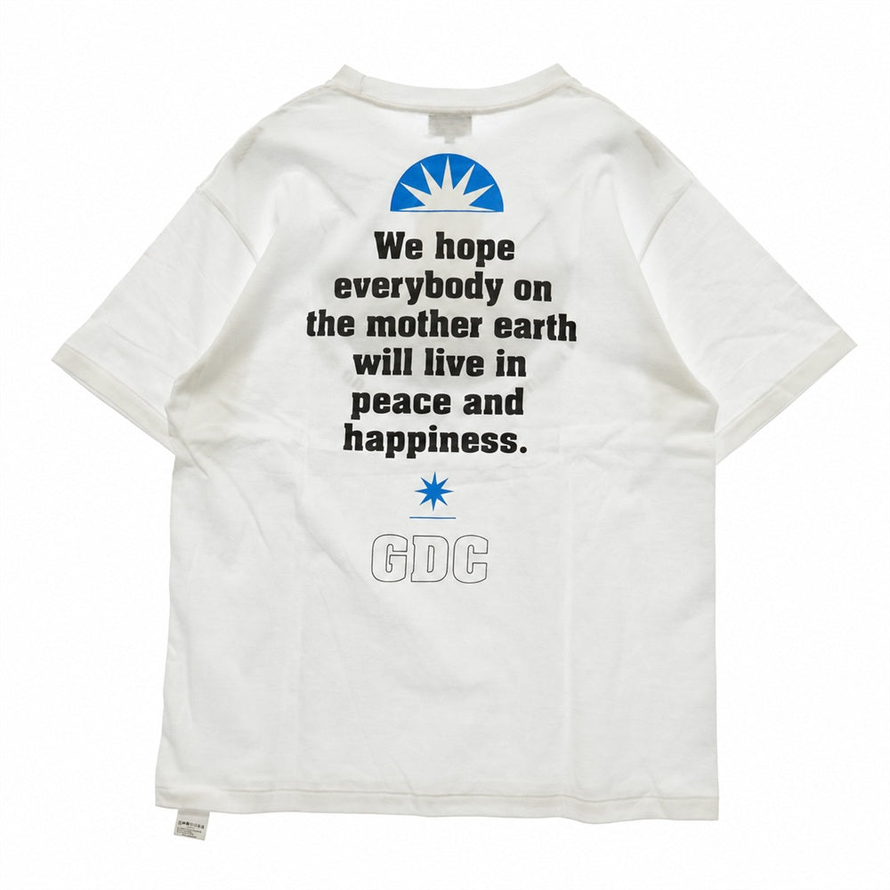 GDC ジーディーシー GD0560 half star TEE 1th limited ハーフスター プリント 半袖 Tシャツ ホワイト系 L【極上美品】【中古】