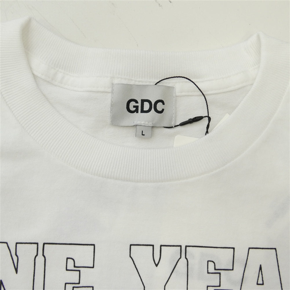 GDC ジーディーシー GD0560 half star TEE 1th limited ハーフスター プリント 半袖 Tシャツ ホワイト系 L【極上美品】【中古】