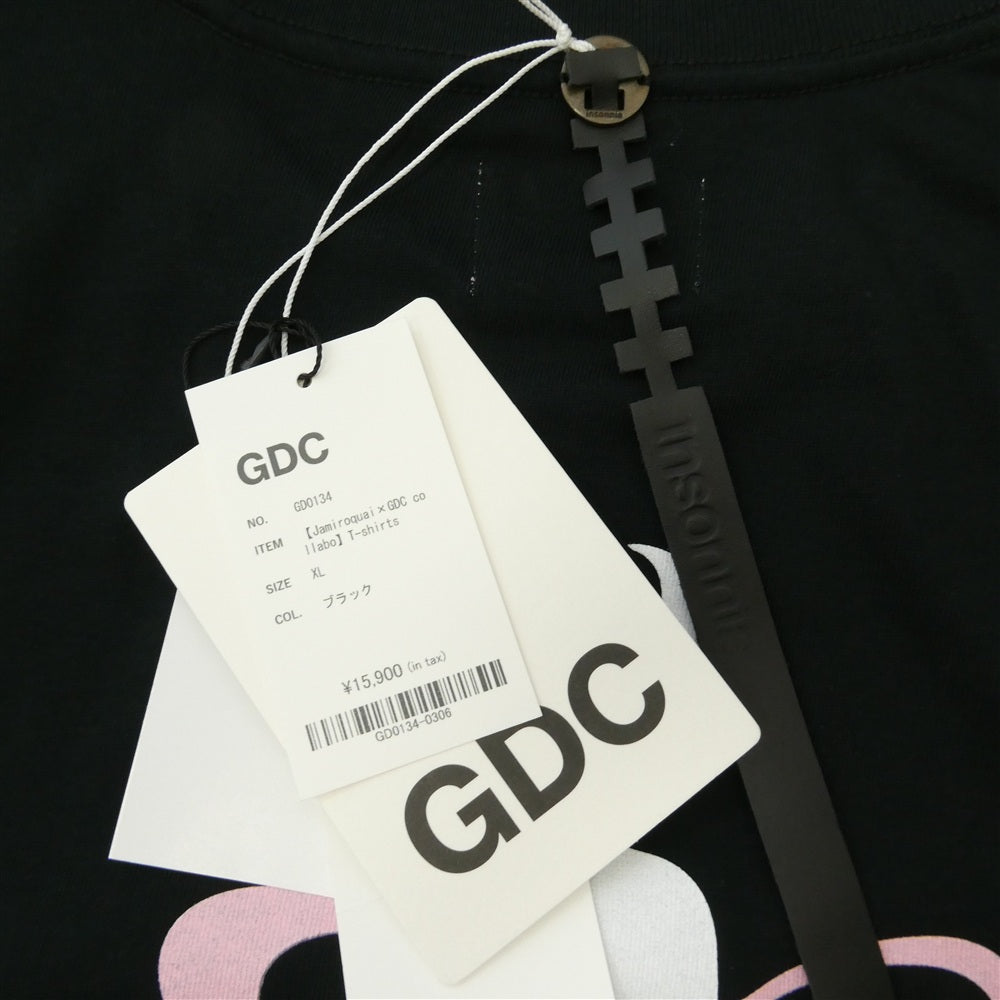 GDC ジーディーシー GD0134 x Jamiroquai ジャミロクワイ x INSONNIA PROJECTS インソニア プロジェクツ プリント 半袖 Tシャツ ブラック系 2【極上美品】【中古】
