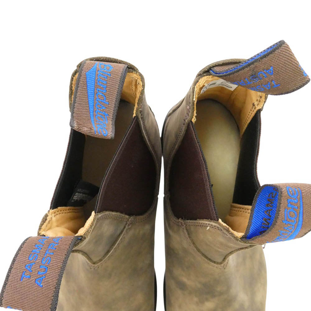 ブランドストーン 584 PU TPU E CUT WARM DRY Leather Chelsea Lug Boots スエード レザー サイドゴア チェルシー ショート ブーツ カーキ系 ブラウン系 UK4【美品】【中古】