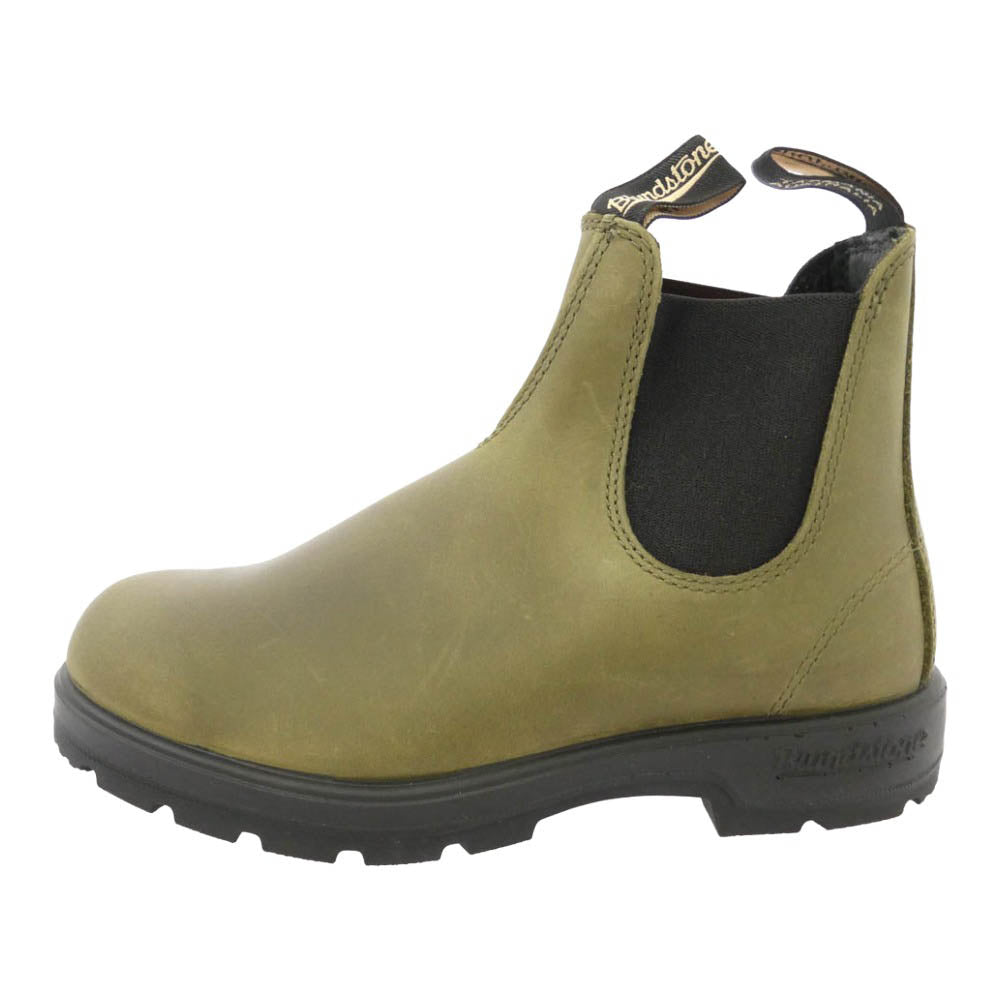ブランドストーン 2052 ELASTIC SIDED Leather Chelsea Lug Boots スエード レザー サイドゴア チェルシー ショート ブーツ グリーン系 UK4【美品】【中古】
