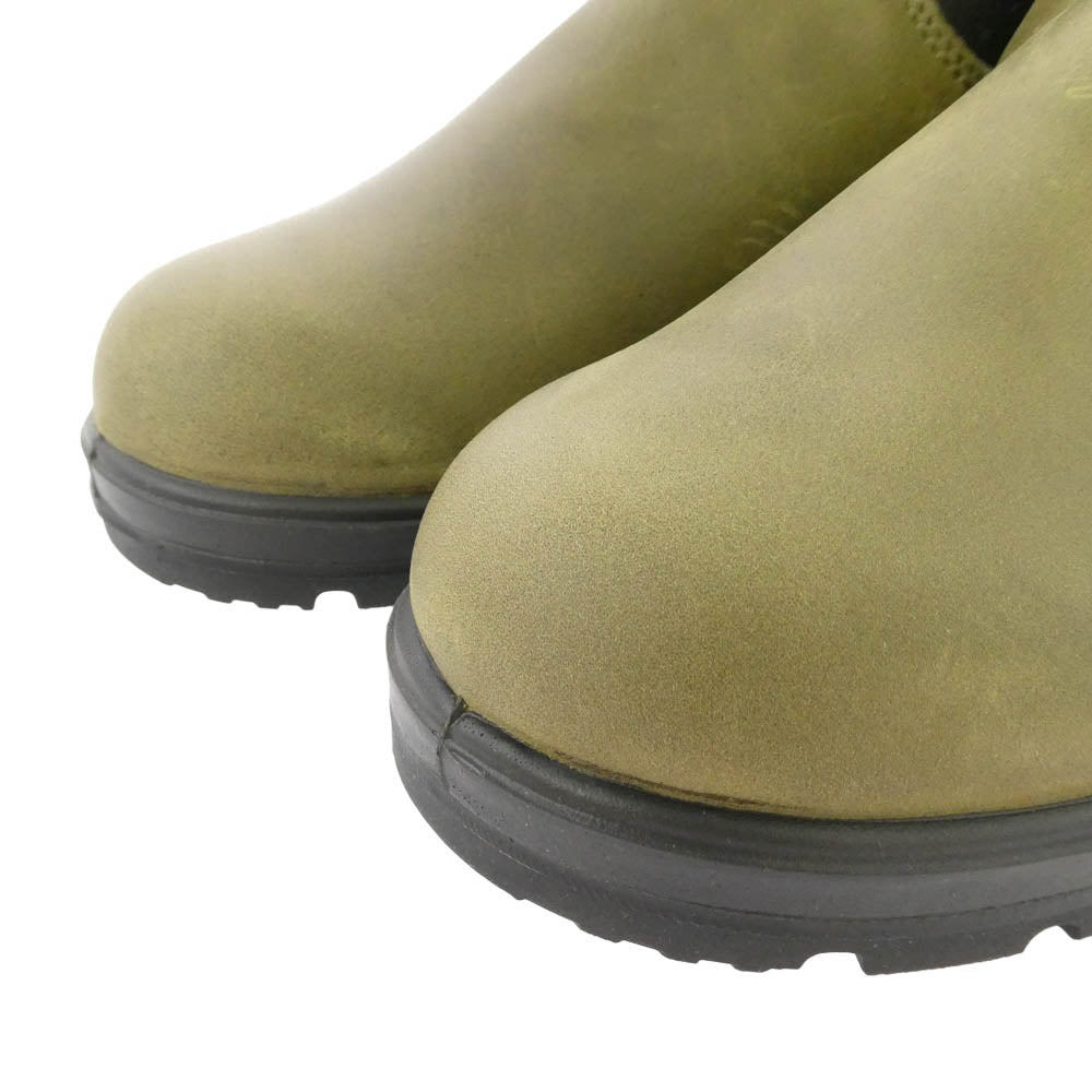 ブランドストーン 2052 ELASTIC SIDED Leather Chelsea Lug Boots スエード レザー サイドゴア チェルシー ショート ブーツ グリーン系 UK4【美品】【中古】