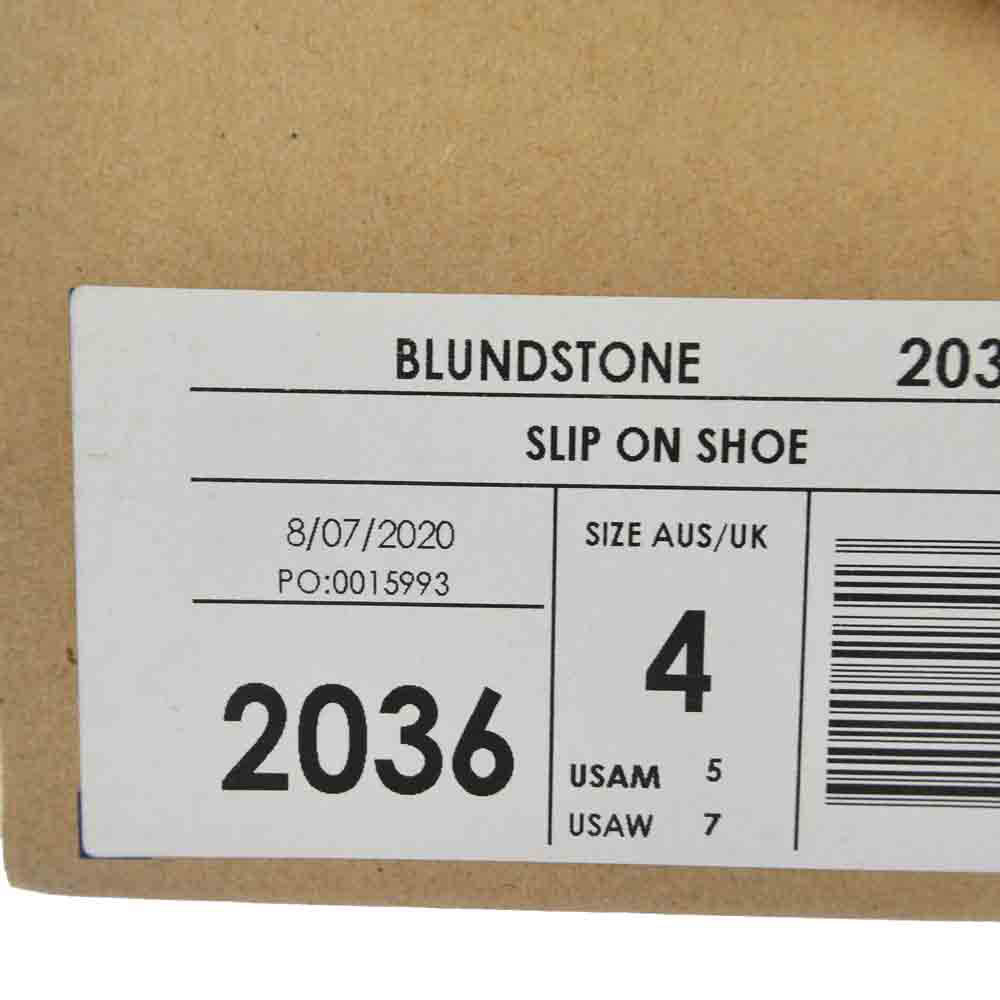 ブランドストーン 2036 SLIP ON SHOE チェルシー サイドゴア スエード レザー ローカット スリッポン ブーツ カーキ系 ブラウン系 UK4【極上美品】【中古】
