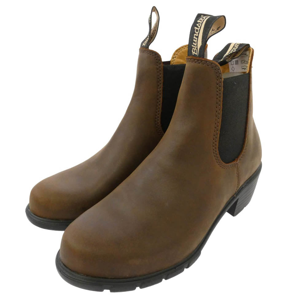 ブランドストーン 1673 PU ELASTIC SIDED Leather Chelsea Lug Boots スエード レザー サイドゴア チェルシー ショート ブーツ ブラウン系 UK4【極上美品】【中古】