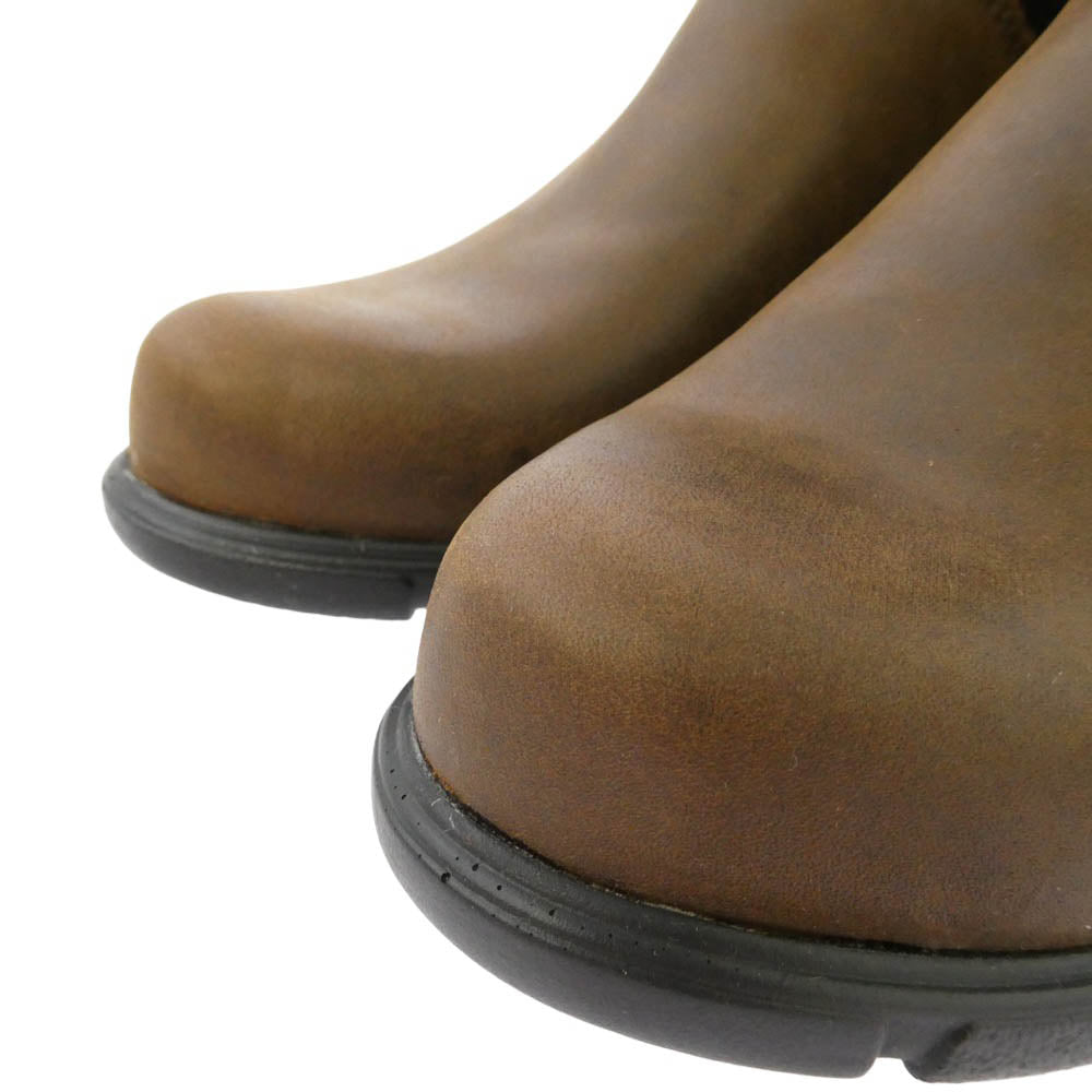 ブランドストーン 1673 PU ELASTIC SIDED Leather Chelsea Lug Boots スエード レザー サイドゴア チェルシー ショート ブーツ ブラウン系 UK4【極上美品】【中古】