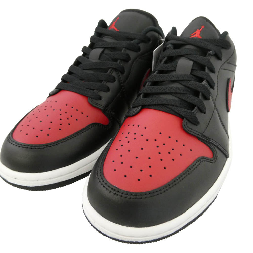 NIKE ナイキ 553558-067 Air Jordan 1 Low Bred Aj1 エアジョーダン1 ロー ブレッド スニーカー ブラック系 レッド系 28.5cm【美品】【中古】