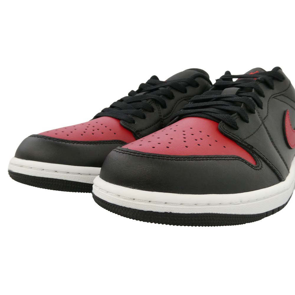 NIKE ナイキ 553558-067 Air Jordan 1 Low Bred Aj1 エアジョーダン1 ロー ブレッド スニーカー ブラック系 レッド系 28.5cm【美品】【中古】