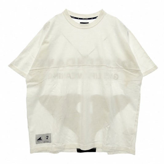 DESCENDANT ディセンダント CETUS JERSEY SS 切り替え Tシャツ ホワイト系 2【中古】