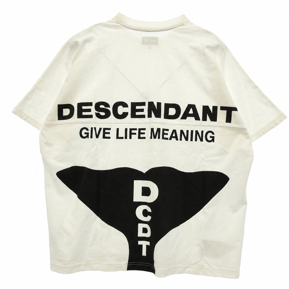 DESCENDANT ディセンダント CETUS JERSEY SS 切り替え Tシャツ ホワイト系 2【中古】