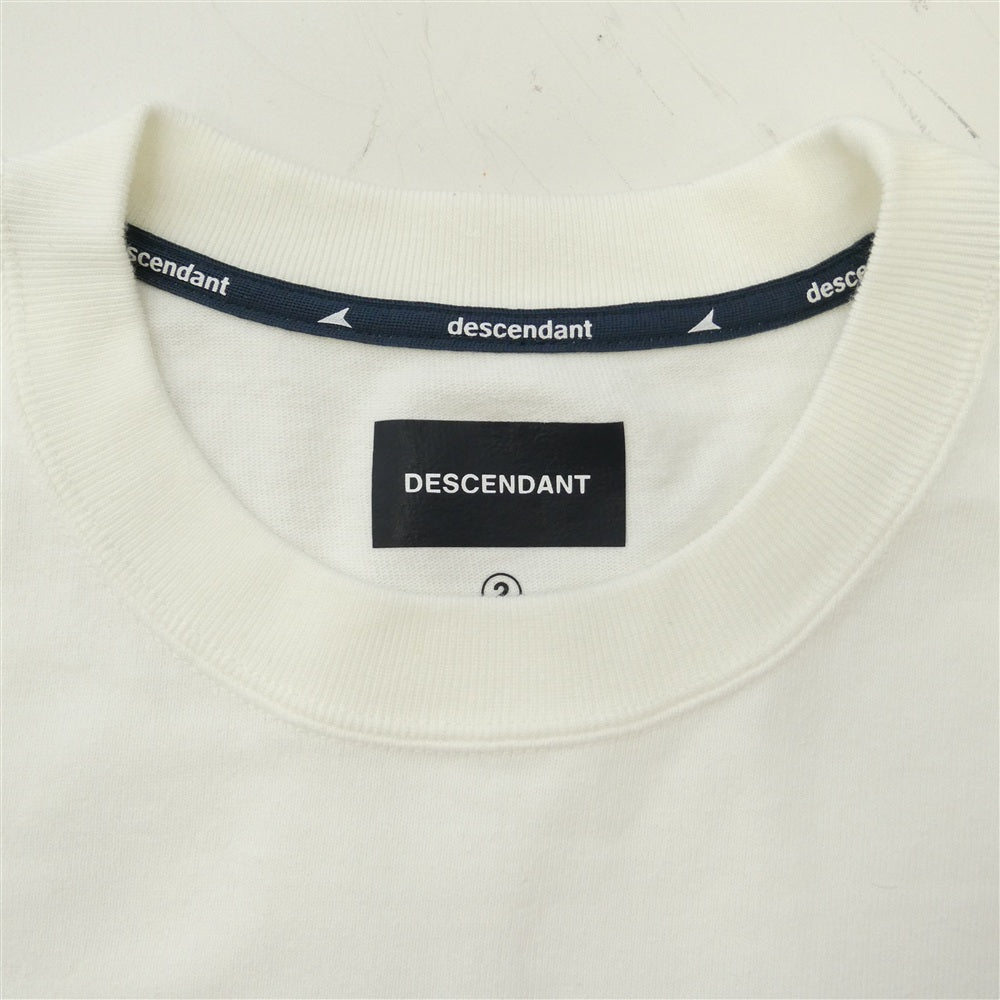 DESCENDANT ディセンダント CETUS JERSEY SS 切り替え Tシャツ ホワイト系 2【中古】