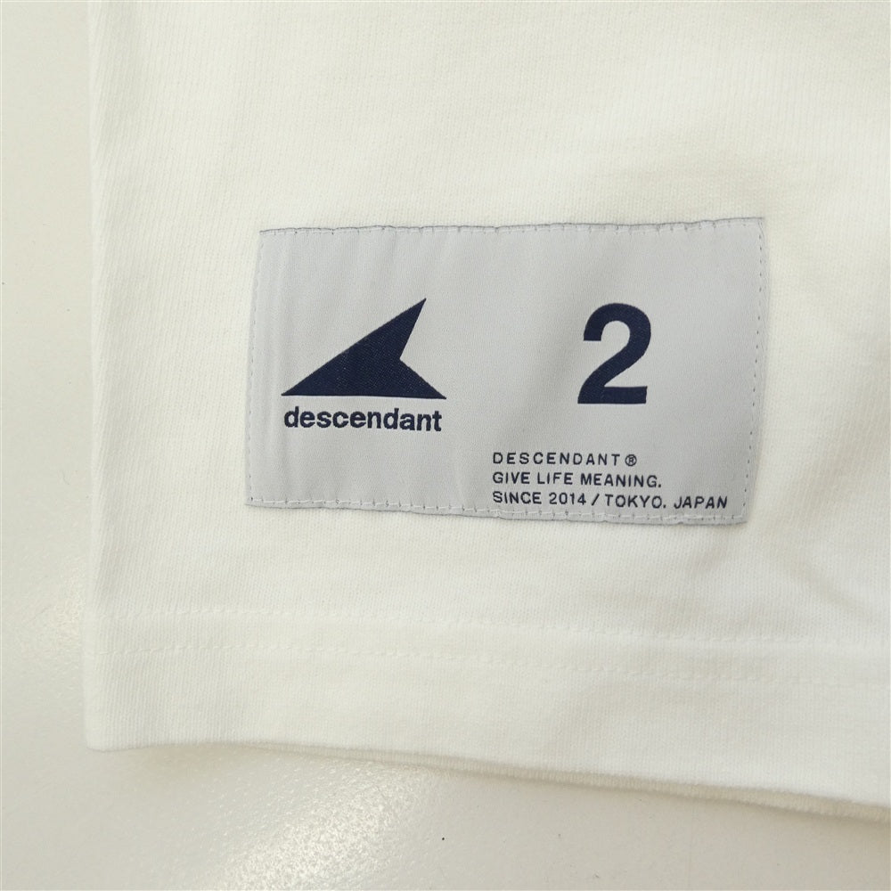 DESCENDANT ディセンダント CETUS JERSEY SS 切り替え Tシャツ ホワイト系 2【中古】