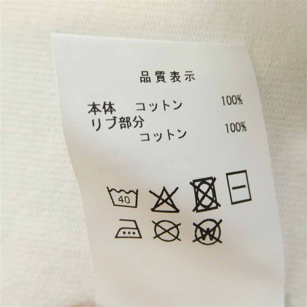 DESCENDANT ディセンダント CETUS JERSEY SS 切り替え Tシャツ ホワイト系 2【中古】