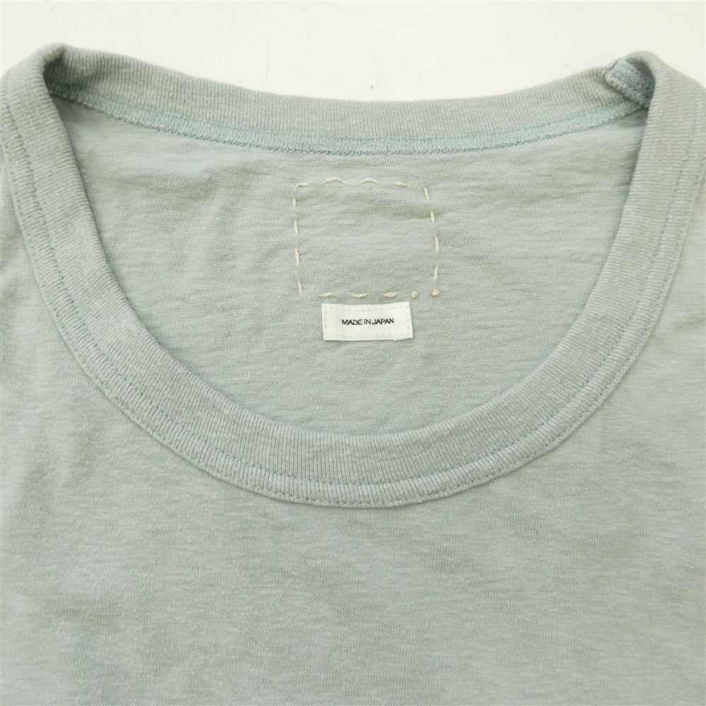 VISVIM ビズビム 21AW 0121205010024 JUMBO TEE S/S OWN MAN 天竺 手刷り シゴキ染め 半袖 Tシャツ グリーン系 4【中古】