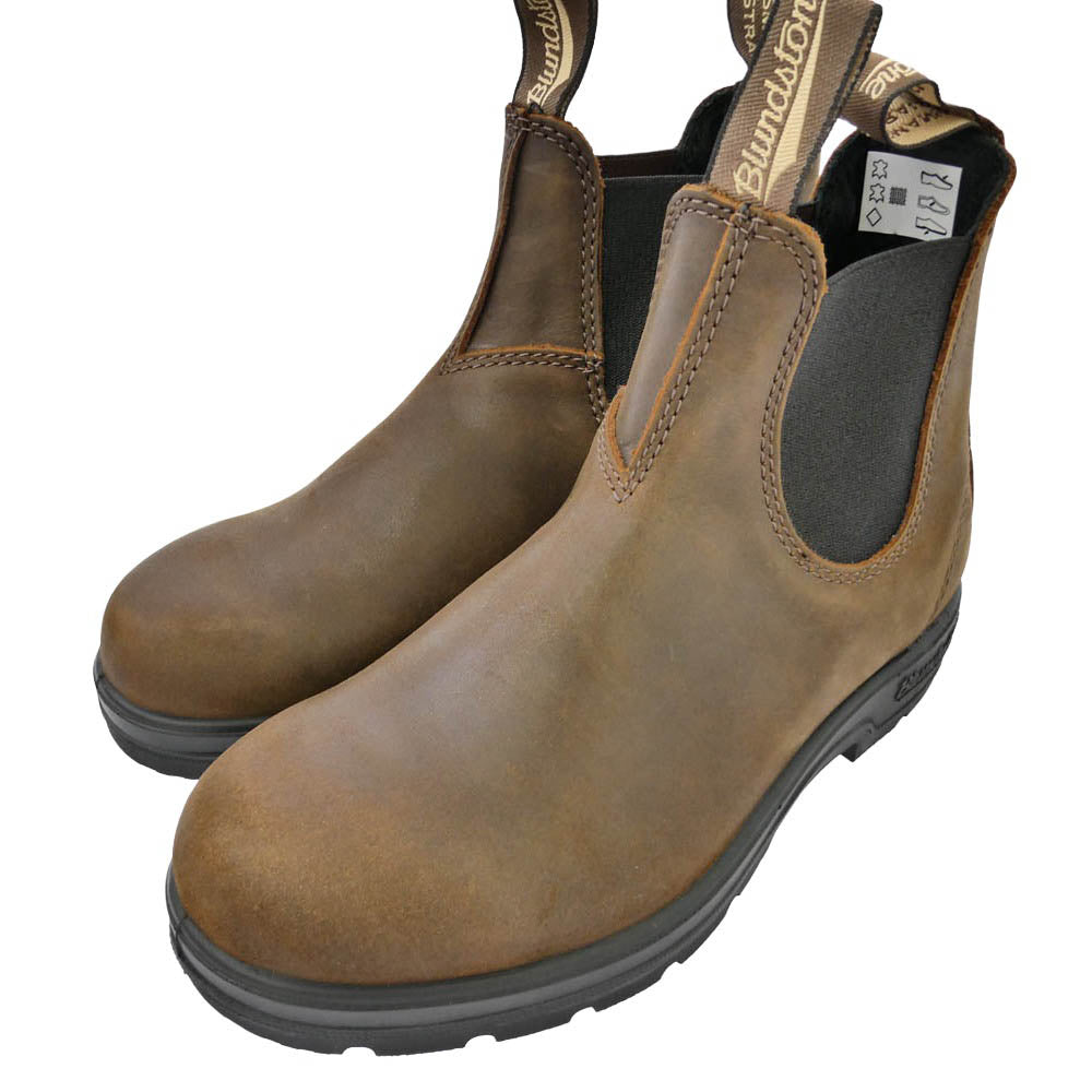ブランドストーン 1609 ELASTIC SIDED Leather Chelsea Lug Boots スエード レザー サイドゴア チェルシー ショート ブーツ ブラウン系 UK3【極上美品】【中古】