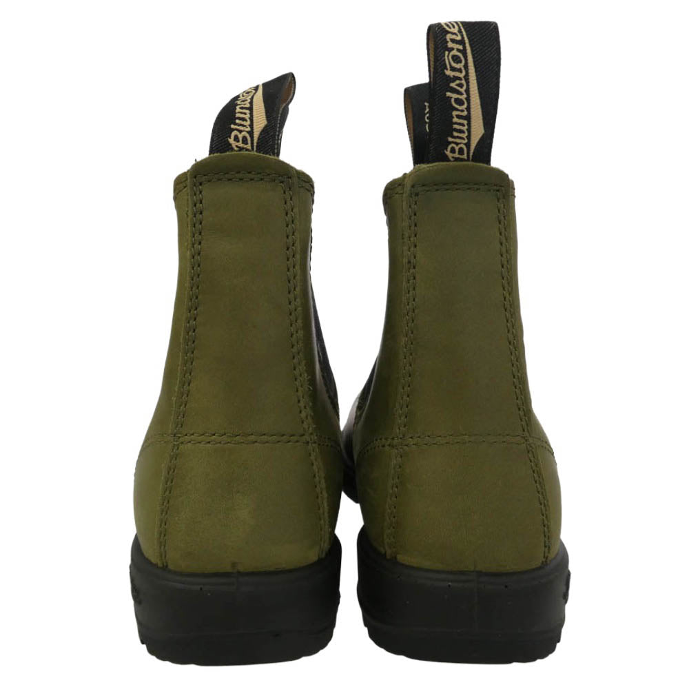 ブランドストーン 2052 ELASTIC SIDED Leather Chelsea Lug Boots スエード レザー サイドゴア チェルシー ショート ブーツ モスグリーン系 ブラック系 UK6【美品】【中古】