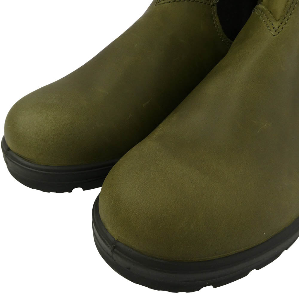 ブランドストーン 2052 ELASTIC SIDED Leather Chelsea Lug Boots スエード レザー サイドゴア チェルシー ショート ブーツ モスグリーン系 ブラック系 UK6【美品】【中古】