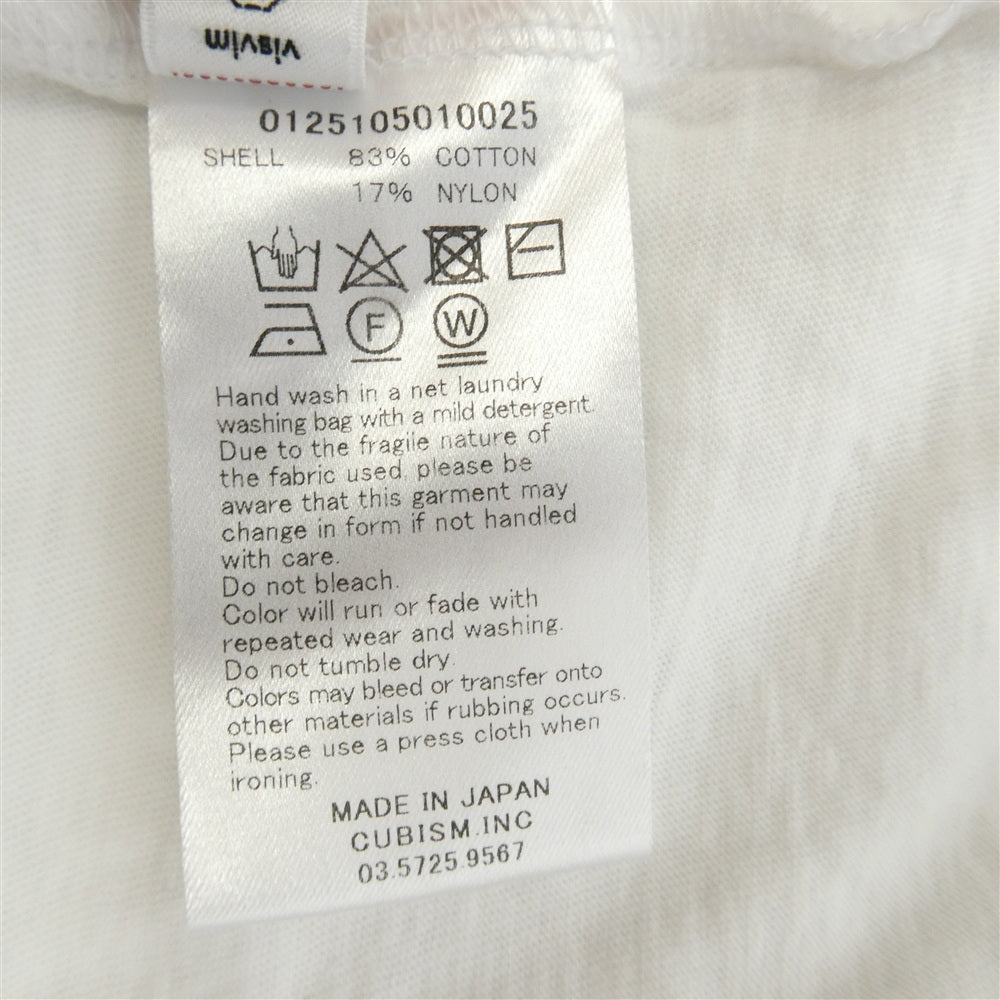 VISVIM ビズビム 25SS JUMBO TEE S/S プリント ジャンボ 半袖 Tシャツ ホワイト系 4【中古】