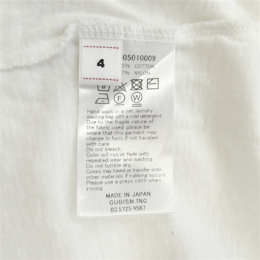 VISVIM ビズビム 2024 0224905010009 Indigo Camping Trailer JUMBO TEE S/S ICT プリント Tシャツ ホワイト系 4【中古】