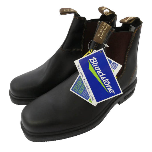 ブランドストーン 062 TPU DRESS Premium Leather Chelsea Lug Boots スエード レザー サイドゴア チェルシー ブーツ ブラック系 UK8【極上美品】【中古】