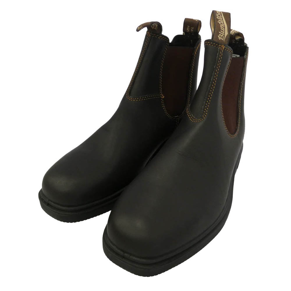 ブランドストーン 062 TPU DRESS Premium Leather Chelsea Lug Boots スエード レザー サイドゴア チェルシー ブーツ ブラック系 ダークブラウン系 UK7【美品】【中古】