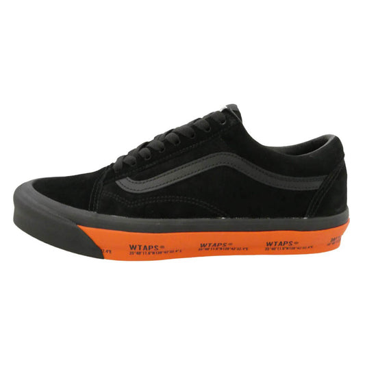 WTAPS ダブルタップス VANS バンズ VN0A4P3X20E1 x VANS バンズ OG Old Skool オールドスクール スエード レザー スニーカー ブラック系 オレンジ系 28cm【極上美品】【中古】