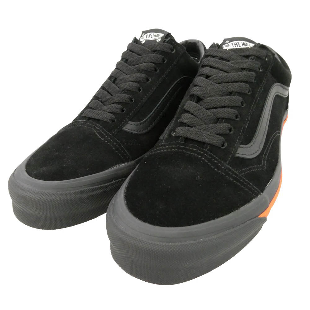 WTAPS ダブルタップス VANS バンズ VN0A4P3X20E1 x VANS バンズ OG Old Skool オールドスクール スエード レザー スニーカー ブラック系 オレンジ系 28cm【極上美品】【中古】
