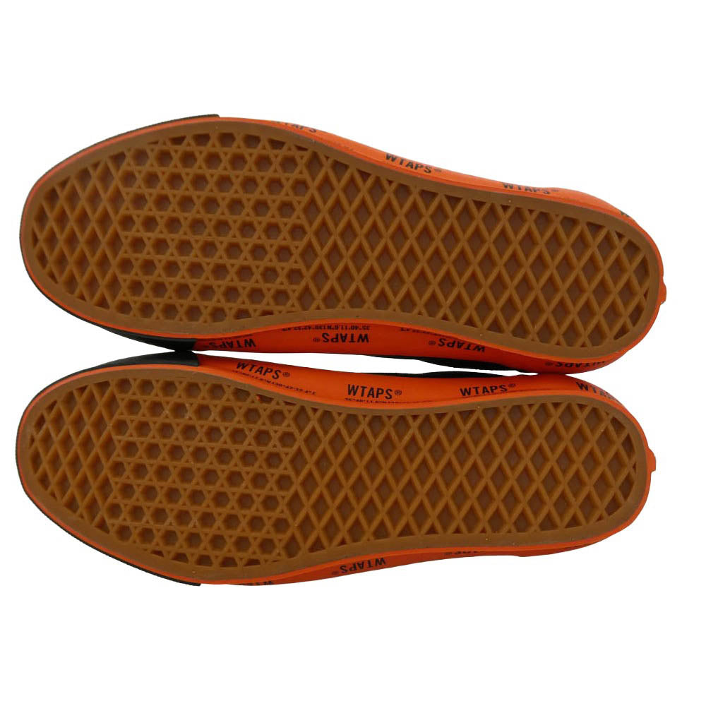 WTAPS ダブルタップス VANS バンズ VN0A4P3X20E1 x VANS バンズ OG Old Skool オールドスクール スエード レザー スニーカー ブラック系 オレンジ系 28cm【極上美品】【中古】