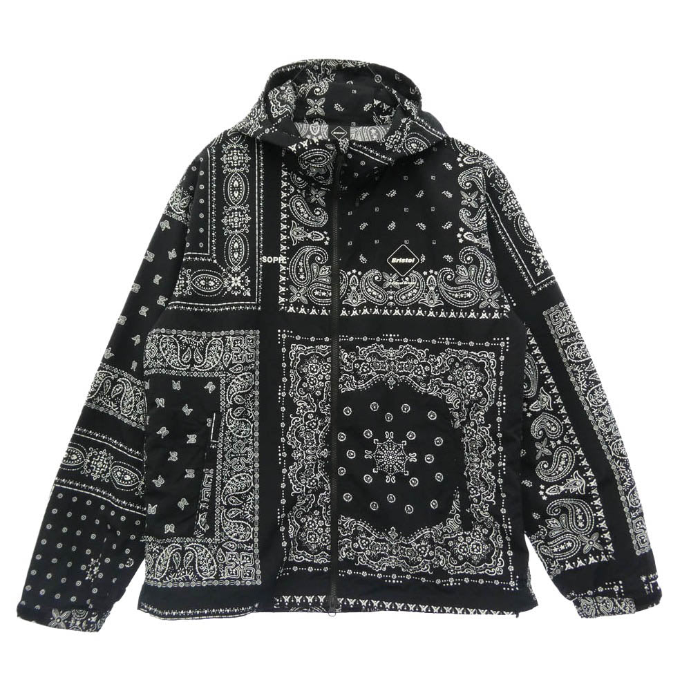 F.C.R.B. エフシーアールビー 26SS FCRB-260036 BANDANA NYLON HOODED BLOUSON バンダナ ナイロン フーデッド ブルゾン ジャケット ブラック系 XL【美品】【中古】