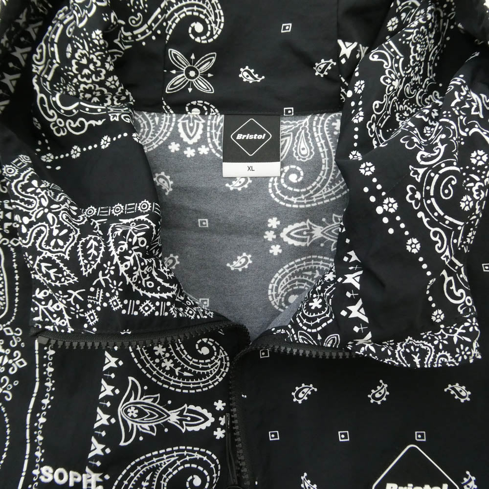 F.C.R.B. エフシーアールビー 26SS FCRB-260036 BANDANA NYLON HOODED BLOUSON バンダナ ナイロン フーデッド ブルゾン ジャケット ブラック系 XL【美品】【中古】