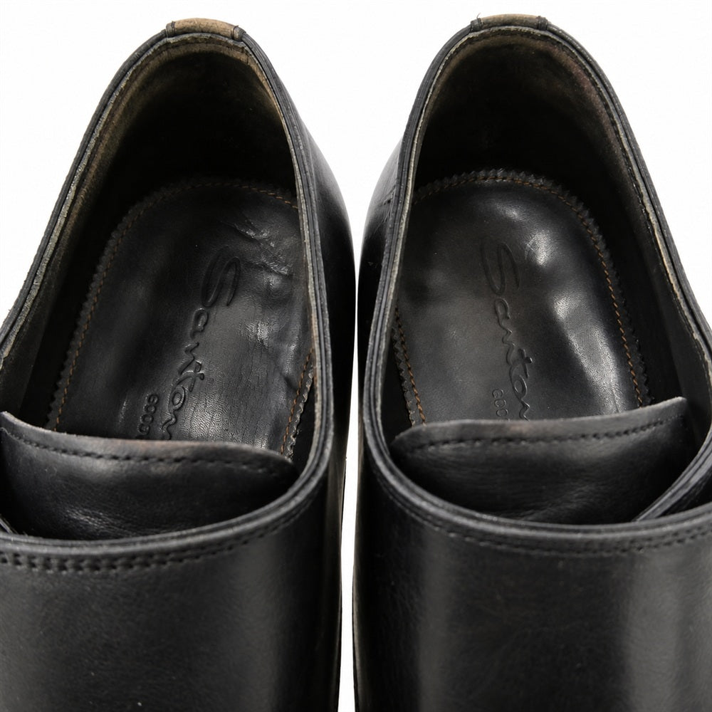 Santoni サントーニ 14713 ダブルモンク レザー シューズ ブラック系 7.5【中古】