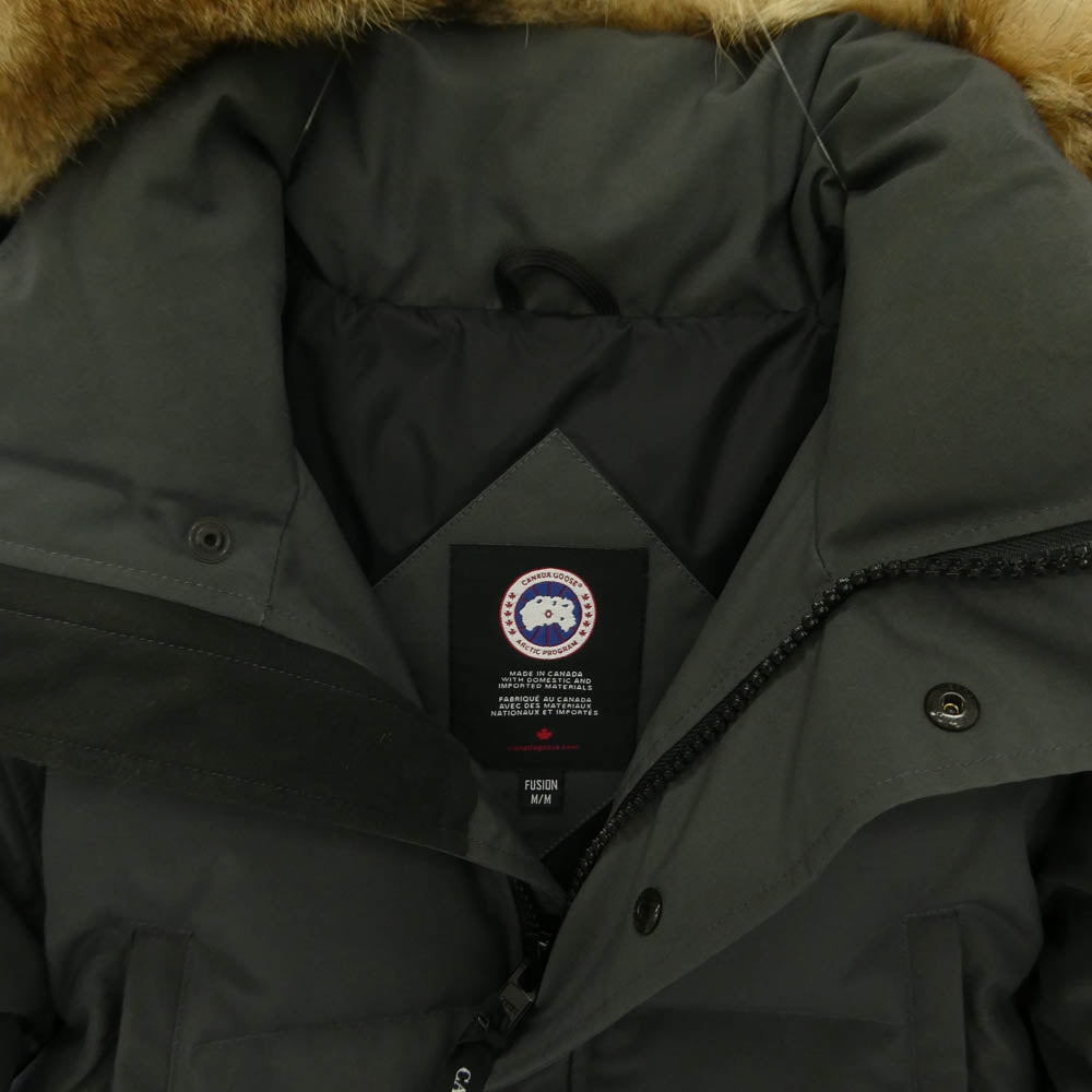 CANADA GOOSE カナダグース 3808MA サザビーリーグタグ WYNDHAM ウィンダム ファー フード ダウン ジャケット グレー系 M【中古】