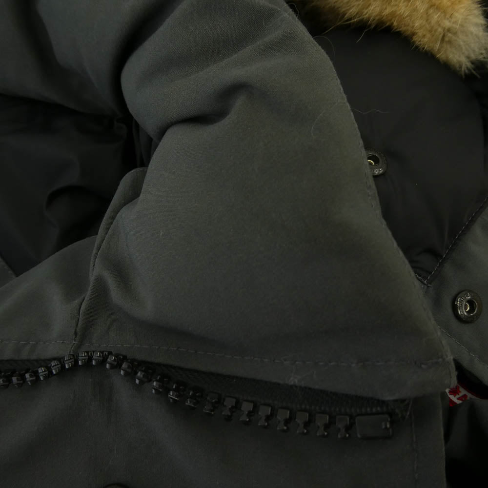 CANADA GOOSE カナダグース 3808MA サザビーリーグタグ WYNDHAM ウィンダム ファー フード ダウン ジャケット グレー系 M【中古】