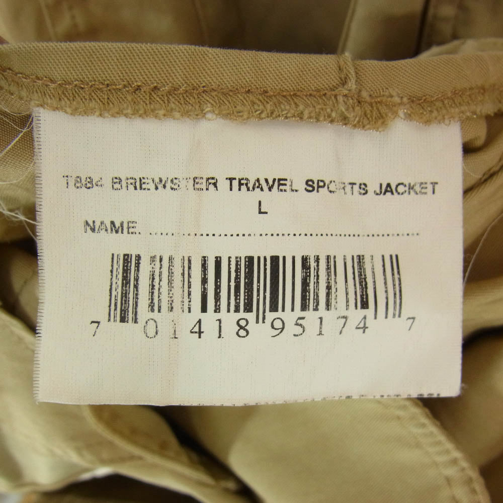 Barbour バブアー BREWSTER TRAVEL SPORTS JACKETブリュースター トラベル スポーツ コットン ジャケット ブラウン系 L【中古】