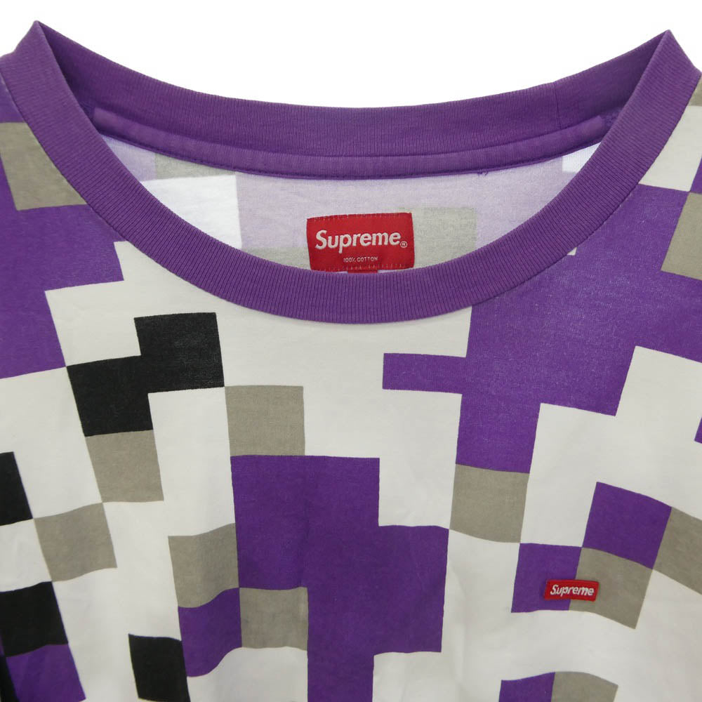 Supreme シュプリーム 20AW Small Box Logo L/S Tee Purple Digital Camo スモール ボックスロゴ ロングスリーブ Tシャツ パープル デジタル カモ 長袖カットソー パープル系 XL【中古】