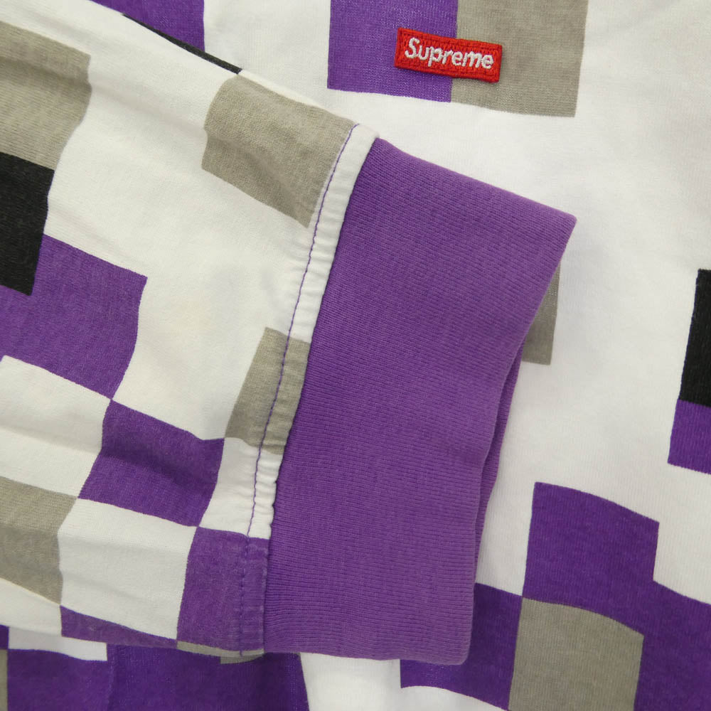Supreme シュプリーム 20AW Small Box Logo L/S Tee Purple Digital Camo スモール ボックスロゴ ロングスリーブ Tシャツ パープル デジタル カモ 長袖カットソー パープル系 XL【中古】
