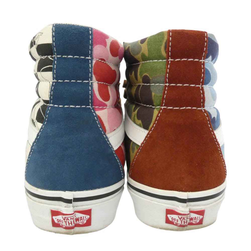 VANS バンズ 500714 × A BATHING APE ABC CAMO SK8-HI ア ベイシング エイプ スケートハイ DX マルチカモ ハイカットスニーカー マルチカラー系 28.5cm【中古】
