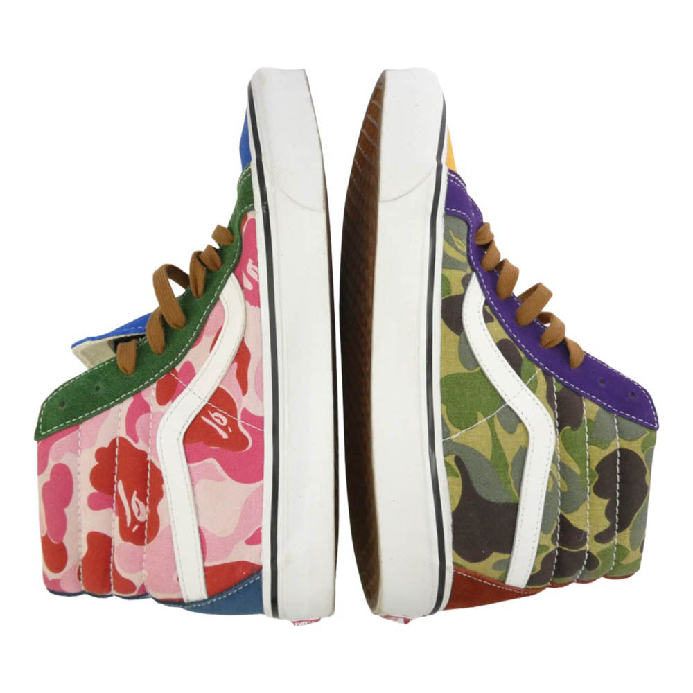 VANS バンズ 500714 × A BATHING APE ABC CAMO SK8-HI ア ベイシング エイプ スケートハイ DX マルチカモ ハイカットスニーカー マルチカラー系 28.5cm【中古】