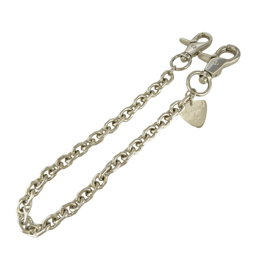 HYSTERIC GLAMOUR ヒステリックグラマー 01223QG14906 Wallet Chain ギターピック チャーム ウォレットチェーン シルバー系【極上美品】【中古】
