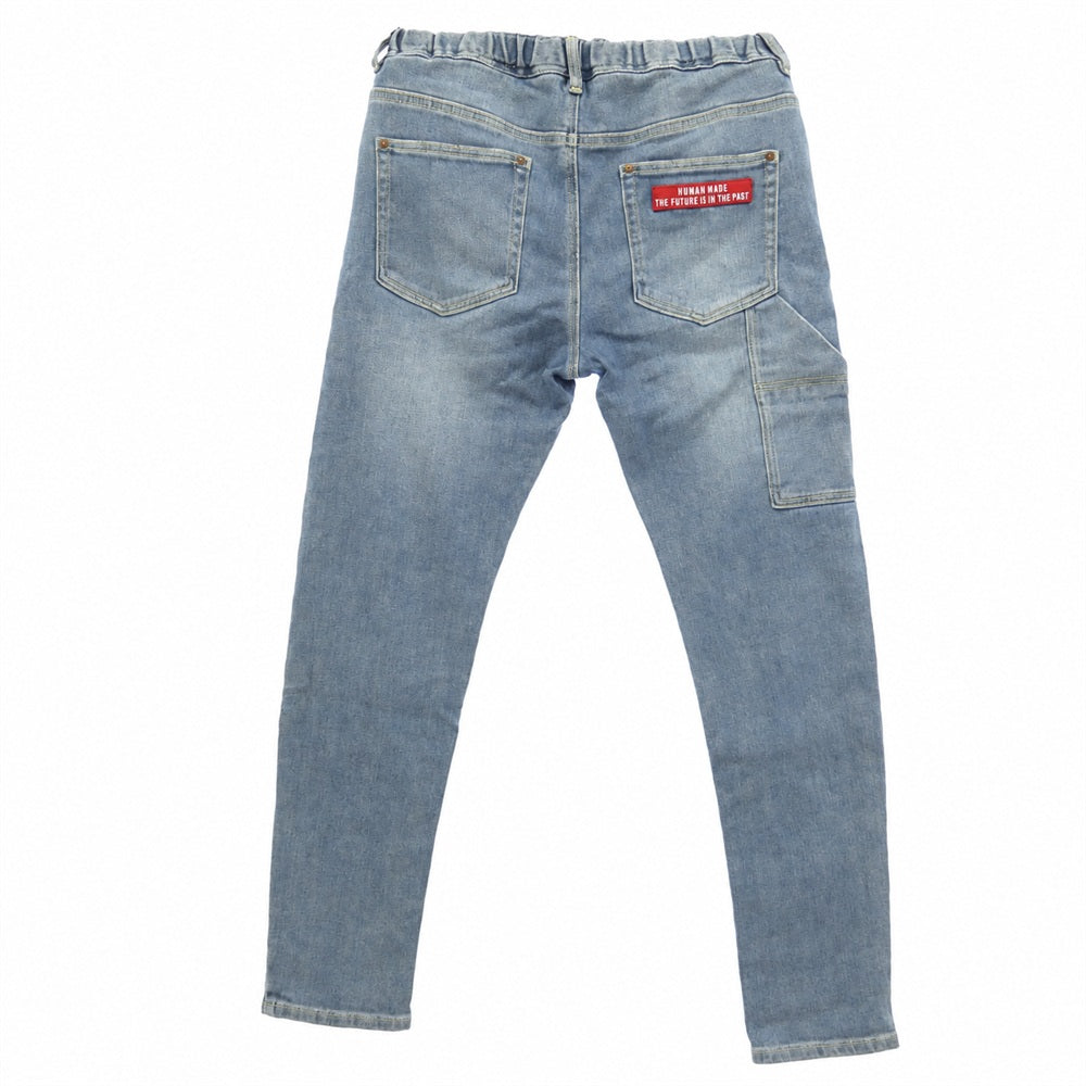 HUMAN MADE ヒューマンメイド Relax Denim pants ワッペン リラックス デニム イージーパンツ ブルー系 L【中古】