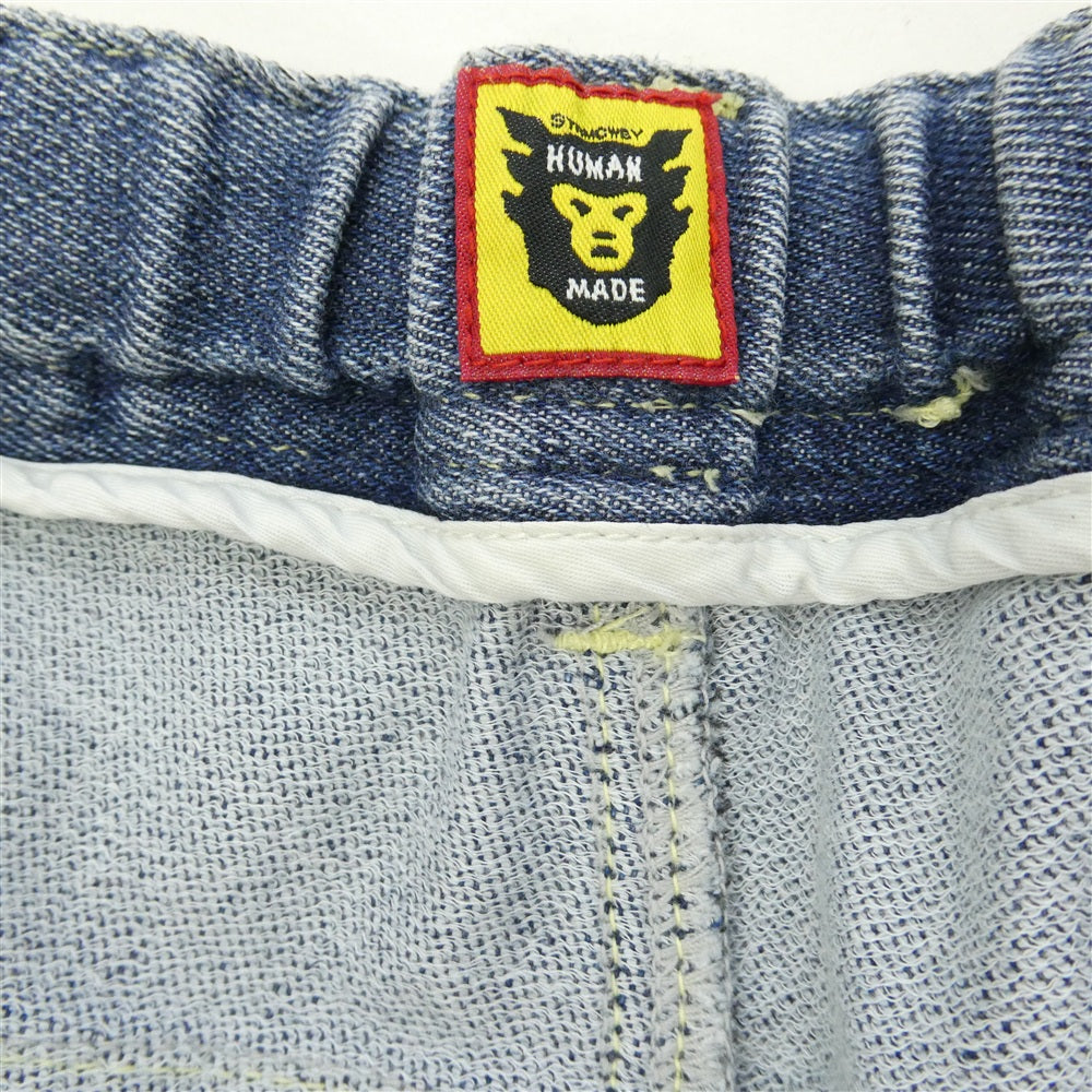 HUMAN MADE ヒューマンメイド Relax Denim pants ワッペン リラックス デニム イージーパンツ ブルー系 L【中古】