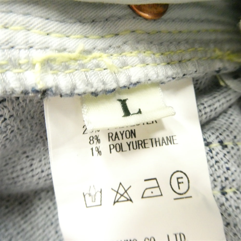 HUMAN MADE ヒューマンメイド Relax Denim pants ワッペン リラックス デニム イージーパンツ ブルー系 L【中古】