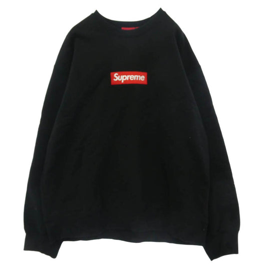 Supreme シュプリーム 22AW Box Logo Crewneck ボックスロゴ クルーネック スウェット トレーナー ブラック系 XXL【中古】