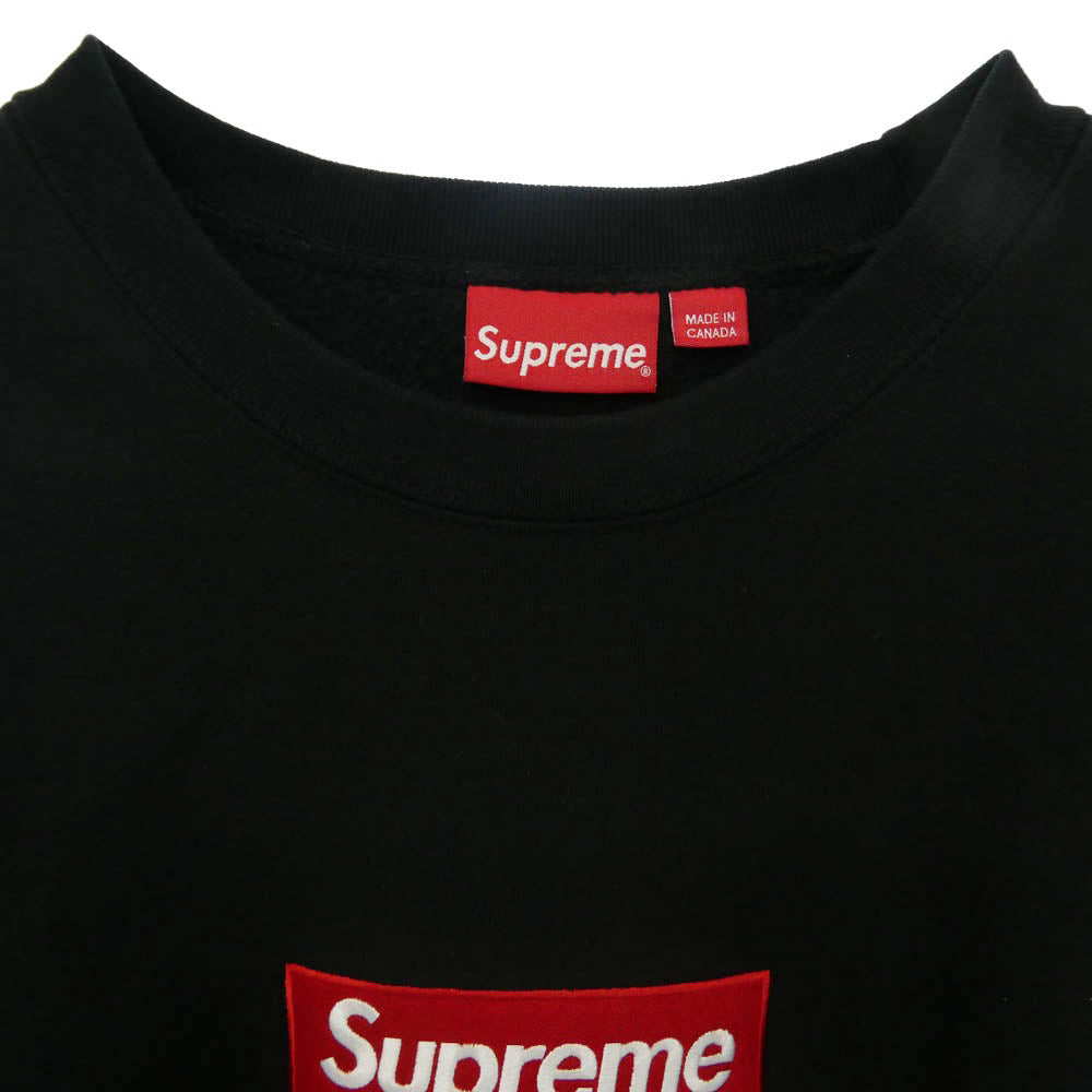 Supreme シュプリーム 22AW Box Logo Crewneck ボックスロゴ クルーネック スウェット トレーナー ブラック系 XXL【中古】