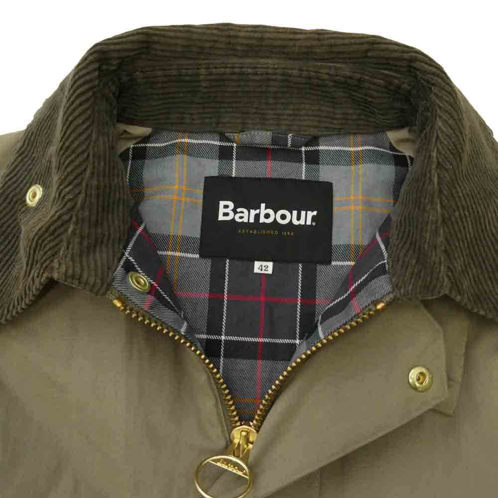 Barbour バブアー 242MCAS150 TRANSPORT トランスポート コーデュロイ切替 ショート ジャケット カーキ系【中古】