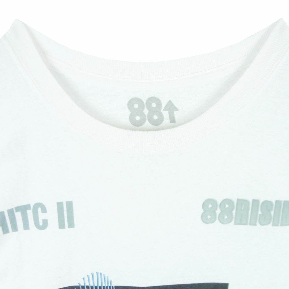 エイティーエイトライジング 空山基 SORAYAMA グラフィック プリント Tシャツ 半袖 カットソー ホワイト系 L【中古】