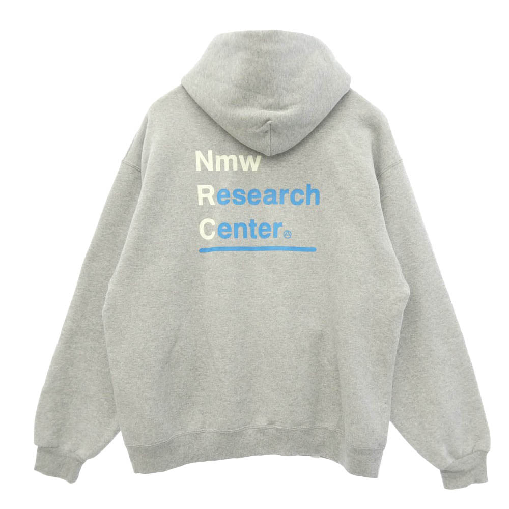 NEON SIGN ネオンサイン Nmw Research Center Nmw.R.C. ロゴ プリント スウェット プルオーバー パーカー グレー系 48【中古】