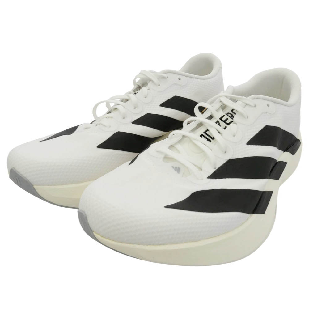 adidas アディダス JR1912 Adizero EVO SL Woven Footwear White Core Black アディゼロ エヴォ SL ウーブン フットウェアホワイト コアブラック ローカットスニーカー ホワイト系 ブラック系 27.5cm【新古品】【未使用】【中古】