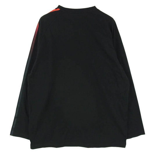 Y-3 Yohji Yamamoto ワイスリー ヨウジヤマモト 26AW KQ8586 OVERSIZED GRADIENT STRIPES LONG SLEEVE TEE オーバーサイズ グラデーション 3ストライプス ロングスリーブ Tシャツ 長袖カットソー ブラック系 L【新古品】【未使用】【中古】