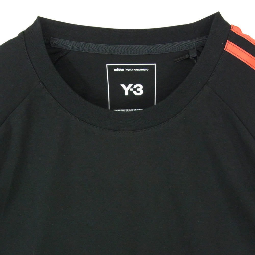 Y-3 Yohji Yamamoto ワイスリー ヨウジヤマモト 26AW KQ8586 OVERSIZED GRADIENT STRIPES LONG SLEEVE TEE オーバーサイズ グラデーション 3ストライプス ロングスリーブ Tシャツ 長袖カットソー ブラック系 L【新古品】【未使用】【中古】