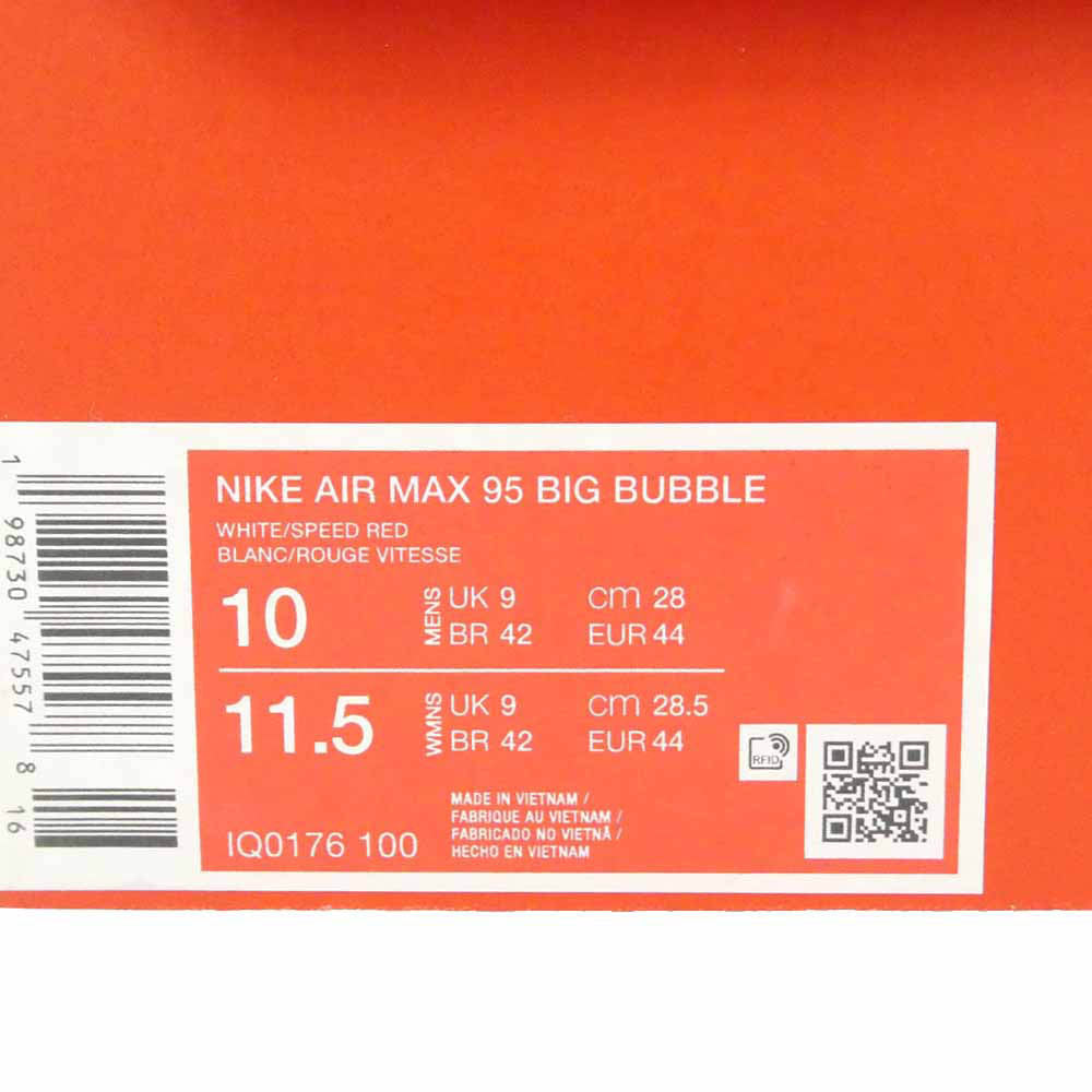 NIKE ナイキ IQ0176-100 Air Max 95 SE Big Bubble England エアマックス95 SE ビッグバブル イングランド ローカットスニーカー ホワイト系 28cm【極上美品】【中古】